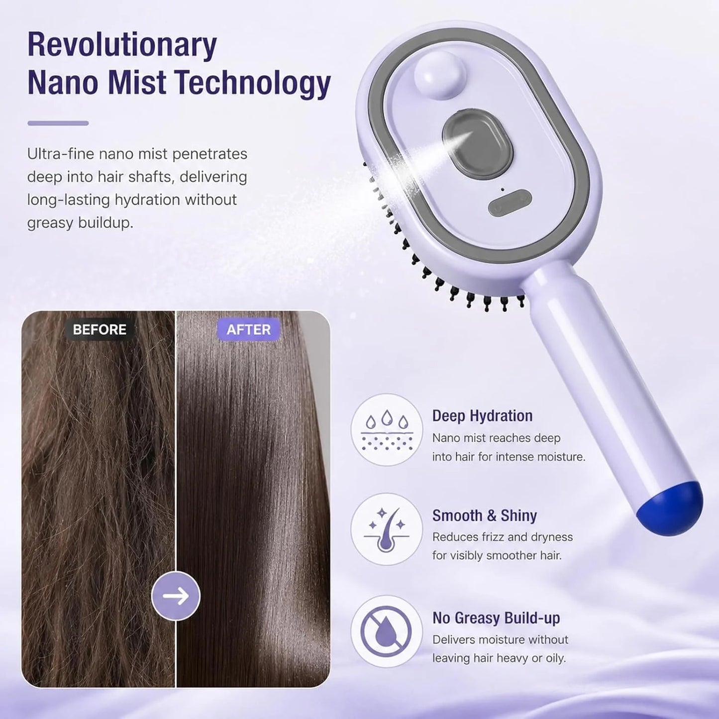 Electric Spray Retractable Air Cushion Comb