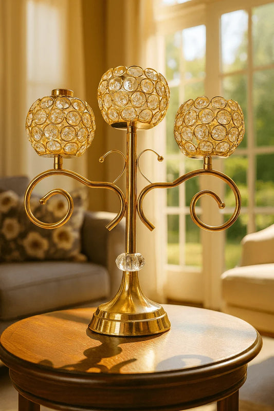 Crystal 3-Head Candle Holder Ⓢ