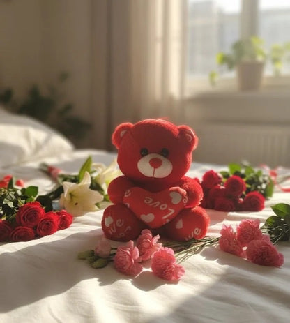 Red Love Teddy Bear Plush Toy