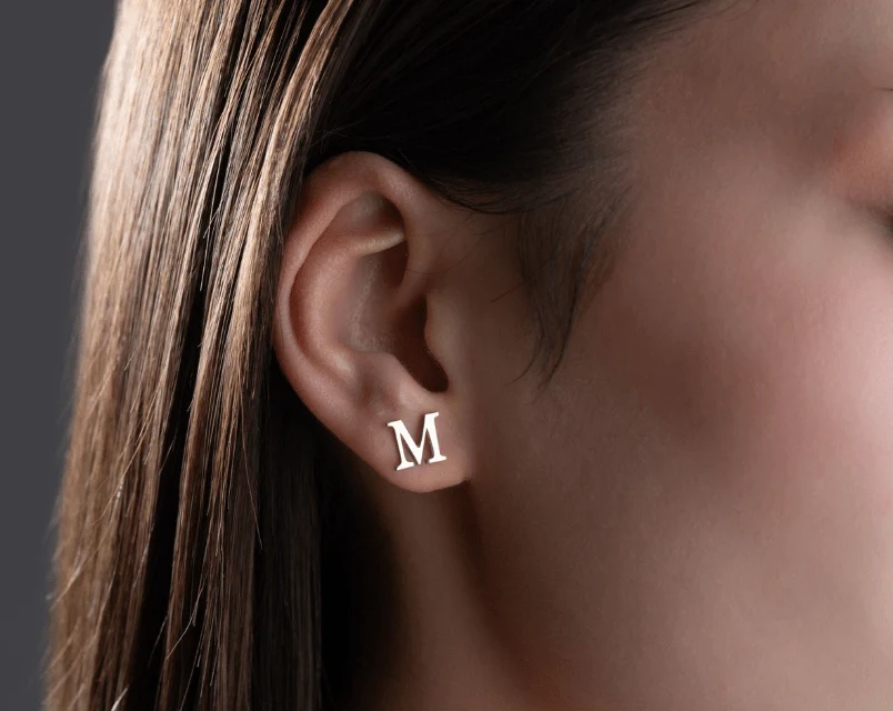 Custom Letter Stud Earring