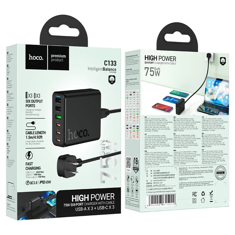 Hoco - GaN Six-Port Fast Charger
