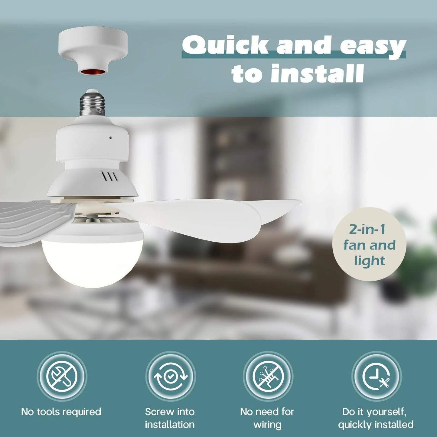 Flower Fan Light - Ceiling Fan with Light