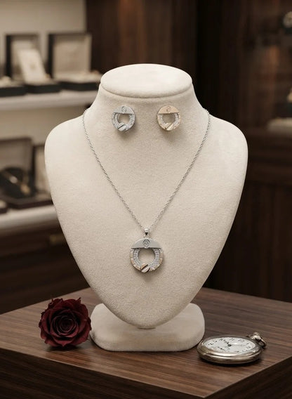 Elegant Two-Tone Jewelry Set