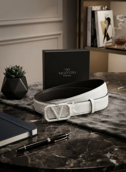 Valentino Reversible Leather Belt
