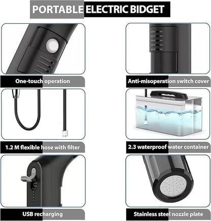 Compact Rechargeable Bidet Sprayer for Travel