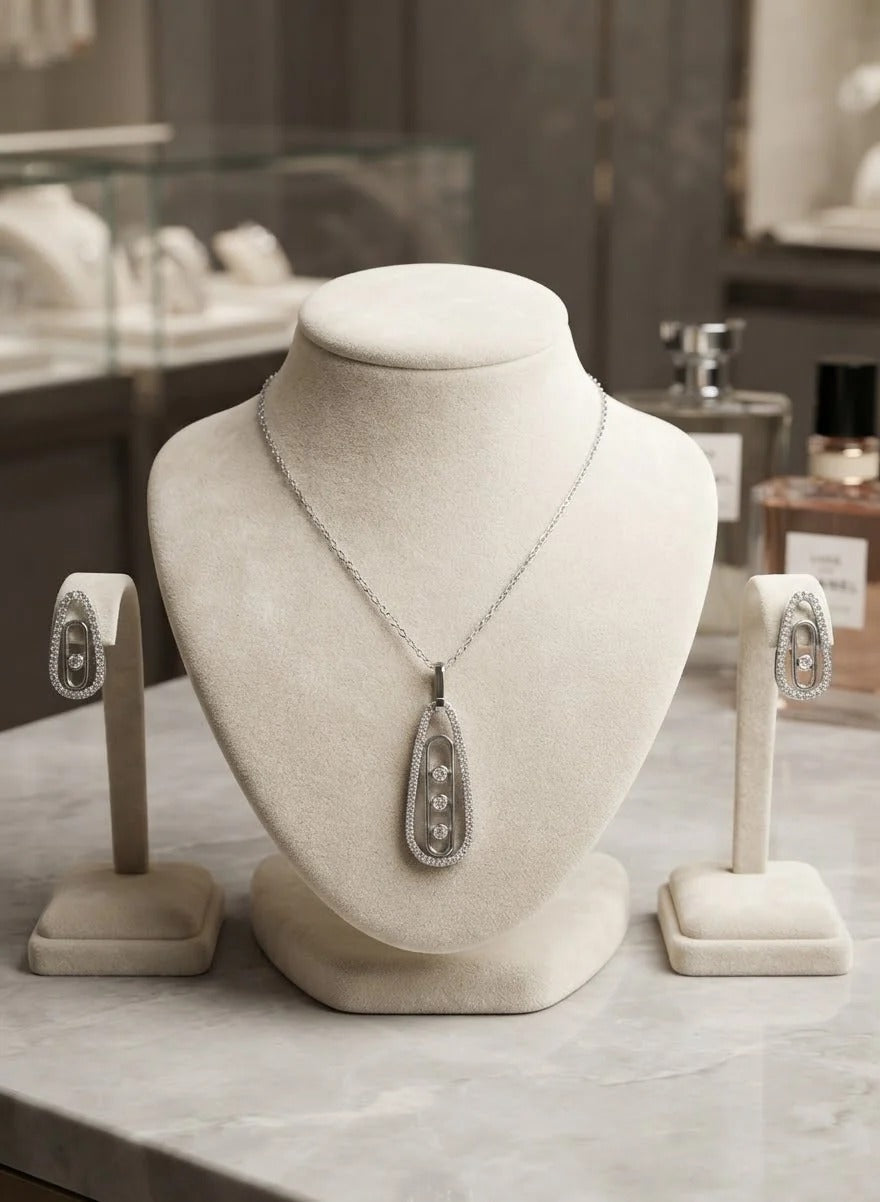 Elegant Silver Jewelry Set