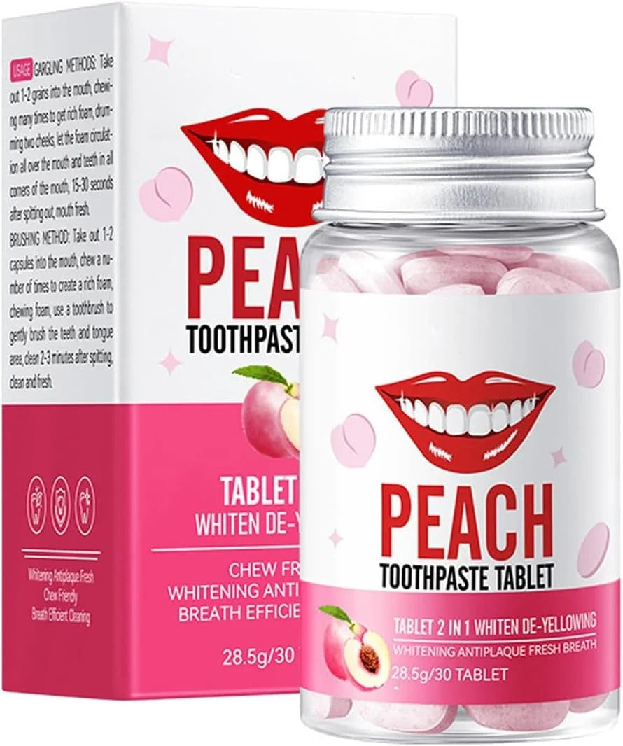 Sadoer Peach Toothpaste Tablets