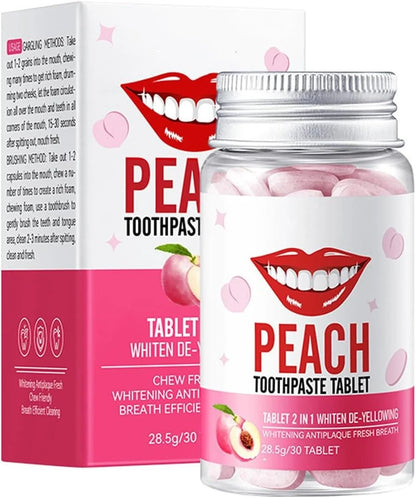 Sadoer Peach Toothpaste Tablets