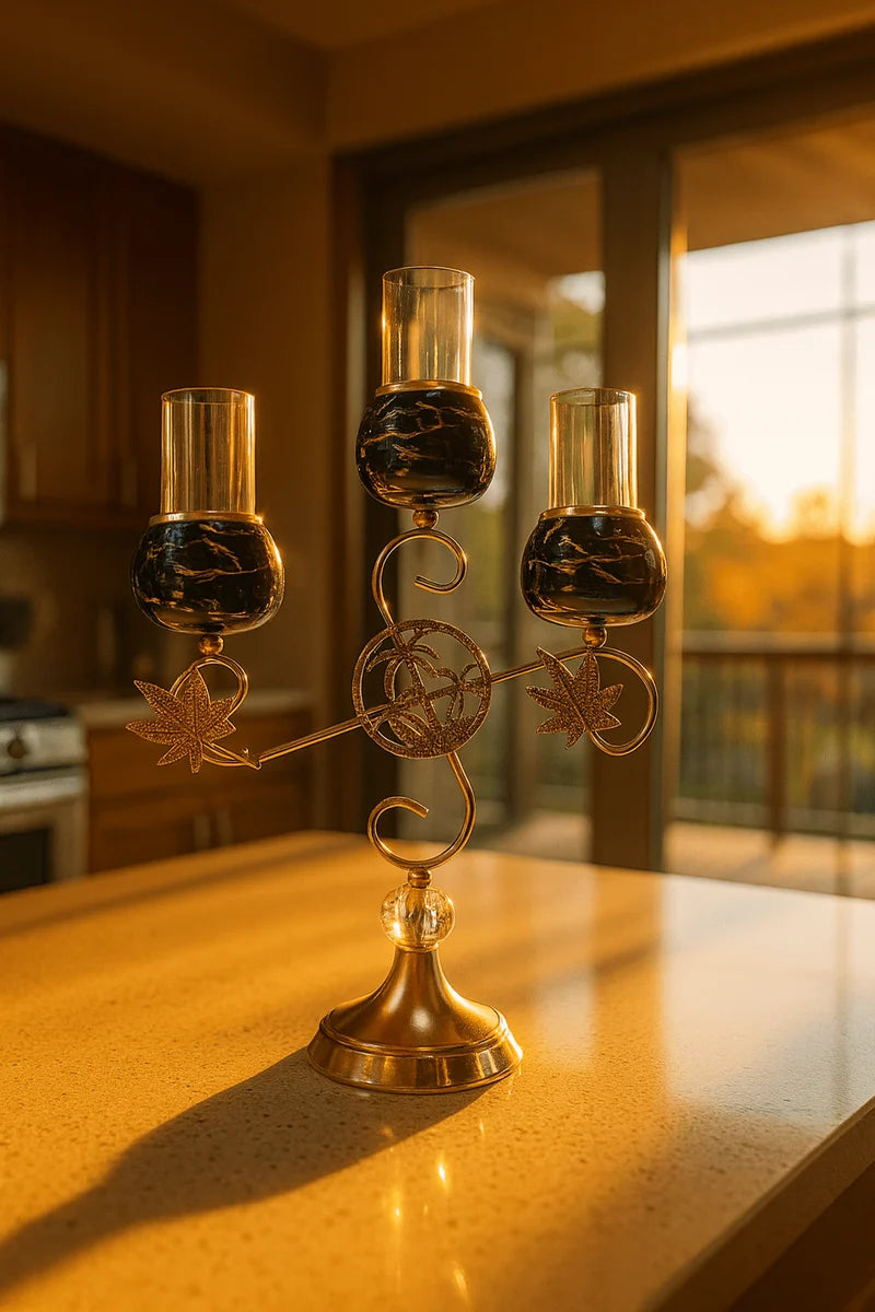 Luxury 3-Head Candle Holder Ⓢ